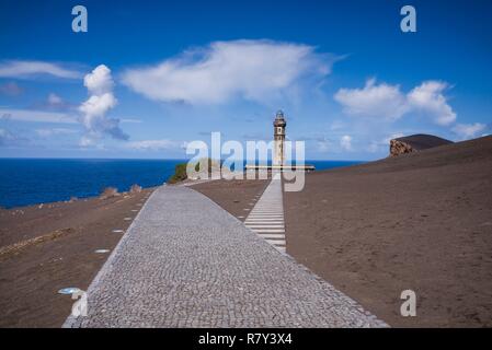 Le Portugal, Açores, île de Faial Capelinhos, Capelinhos, éruption volcanique, Site phare Banque D'Images