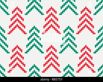 Arbre de Noël motif géométrique parfaite. Carte de vœux de Noël nordique avec l'ornement. Vector illustration Illustration de Vecteur