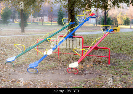 Aire de jeux dans le parc Banque D'Images