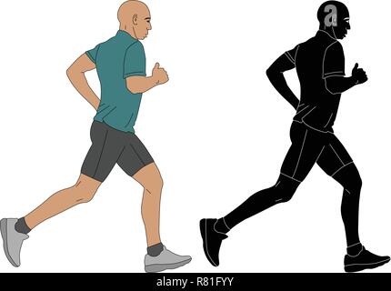 Coureur de marathon - vector illustration Illustration de Vecteur