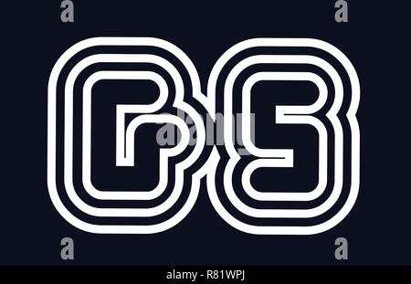 Le noir et blanc lettre de l'alphabet gs g s combinaison logo design adapté pour une société ou entreprise Illustration de Vecteur