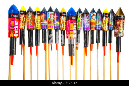 Divers artifices fusée Banque D'Images