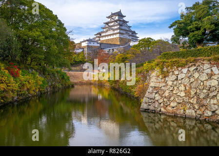 Main donjon de château de Himeji à Hyogo, Japon, Kansai Banque D'Images
