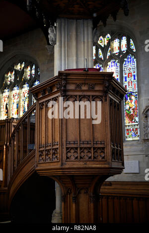 La chaire à l'église de l'Université St Mary the Virgin à Oxford, UK Banque D'Images