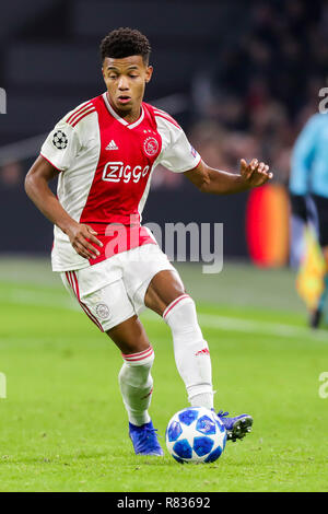 Amsterdam, Pays-Bas. 12 Décembre, 2018. AMSTERDAM - Ajax - Bayern Munchen , Football , Ligue des Champions de la saison 2018/2019 , , Johan Cruijff ArenA , 09-12-2018 , Ajax player Crédit : David Derempa Pro Shots/Alamy Live News Banque D'Images