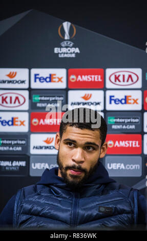 Budapest, Hongrie. 12Th Dec 2018. L'UEFA Europa League Football, MOL Vidi FC Chelsea et conférence de presse, Budapest, Hongrie - 12 Dec 2018. Ruben Loftus-Cheek de Chelsea face au crédit des médias : Nikola Krstic/Alamy Live News Banque D'Images