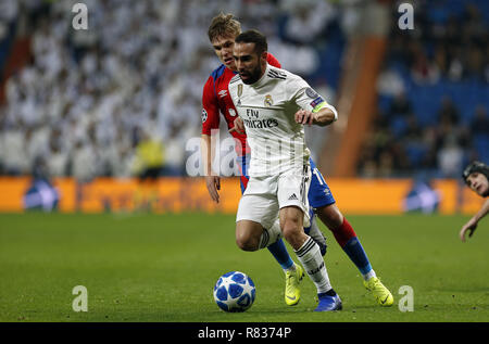 Madrid, Madrid, Espagne. Dec 12, 2018. Dani Carvajal (Real Madrid) vu en action lors de la Ligue des Champions' League groupe G match de football Real Madrid contre le CSKA Mosvka au Santiago Bernabeu à Madrid. Credit : Manu Haiti/SOPA Images/ZUMA/Alamy Fil Live News Banque D'Images