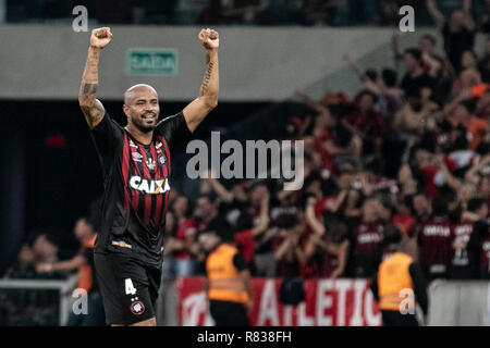 PR - Curitiba - 12/12/2018 - South American Cup 2018 - Atl tico-PR Junior x Barranquilla - Atletico-PR player Thiago Heleno célèbre le but durant le match contre Junior Barranquilla à Arena da Baixada Stadium pour la Copa Sul- American 2018. Photo : Cleber Yamaguchi / AGIF Banque D'Images