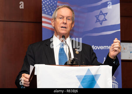 Washington DC, USA. 12Th Dec 2018. Représentant américain Joe Wilson (R-SC) à l'American Zionist Movement / AZM Washington Forum : renouveler l'engagement bipartite debout avec Israël et le Sionisme dans le Capitol Visitor Center à Washington, DC Le 12 décembre 2018. Crédit : Michael Brochstein/Alamy Live News Banque D'Images