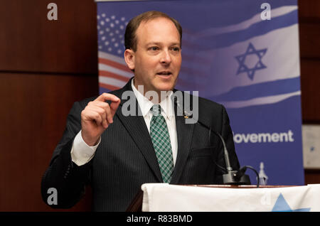 Washington DC, USA. 12Th Dec 2018. Représentant américain Lee Zeldin (R-NY) à l'American Zionist Movement / AZM Washington Forum : renouveler l'engagement bipartite debout avec Israël et le Sionisme dans le Capitol Visitor Center à Washington, DC Le 12 décembre 2018. Crédit : Michael Brochstein/Alamy Live News Banque D'Images