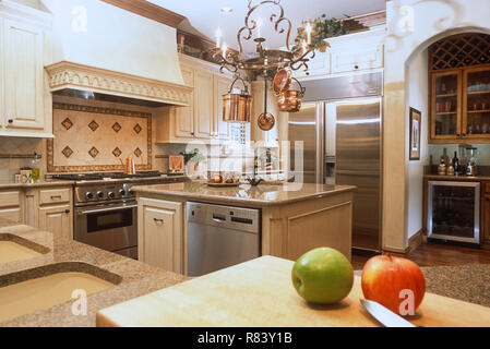 Intérieur de cuisine spacieux au Texas, USA 2002 Banque D'Images