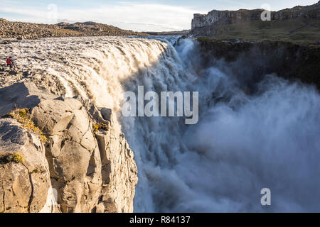 Cascade de la massive Dettifoss Islande du nord Banque D'Images