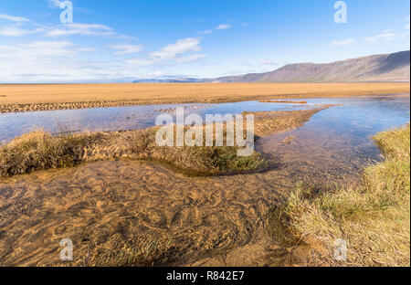 Paysage pittoresque de Raudisandur beach, fjords de l'ouest l'Islande Banque D'Images