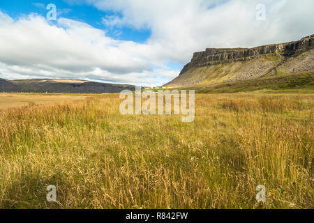 Paysage pittoresque de Raudisandur beach, fjords de l'ouest l'Islande Banque D'Images