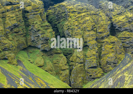 Raudfeldsgja ravin, impressionnant paysage de l'Islande de Snæfellsnes Banque D'Images