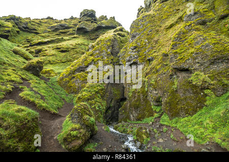 Raudfeldsgja ravin, impressionnant paysage de l'Islande de Snæfellsnes Banque D'Images