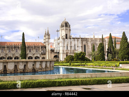 Le monastère des Hiéronymites de de Santa Maria de Belém, Lisbonne, Portugal. Lieu de sépulture de Vasco da Gama Banque D'Images
