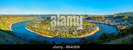 La grande boucle du Rhin à Boppard en Allemagne Banque D'Images