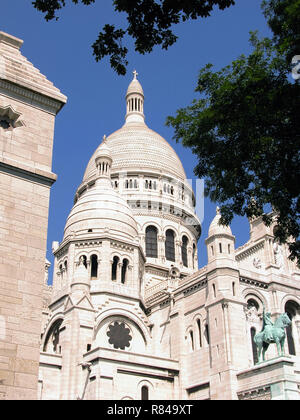 Basilique du Sacré-Cœur, Montmartre, Paris, France Banque D'Images