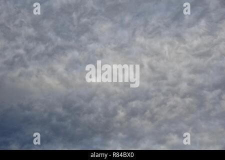 Base de texture, grumeleuse, Stratocumulus sur Aberdeen sur soirée d'automne. Météo naturelle historique, Ecosse, Royaume-Uni. Banque D'Images