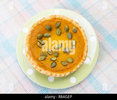 Délicieux gâteau d'automne citrouille, copiez l'espace. Banque D'Images