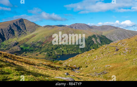 Glanmore Lake, le long de l'anneau de Beara, peu explorés et moins connue des touristes que l'Anneau du Kerry. Une beauté naturelle, paysages sauvages, Banque D'Images