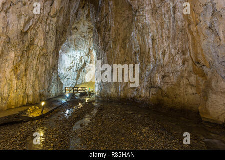 Grotte Stopica grotte calcaire, près de Sirogojno, sur les pentes du mont Jablanica dans l'ouest de la Serbie. Banque D'Images