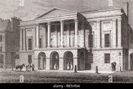 Les chambres de l'Assemblée, George Street, l'Écosse, 19e siècle, les vues à Edimbourg par J. & S. H. Storer, 1820 Banque D'Images