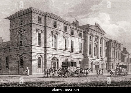 Les chambres de l'Assemblée, George Street, l'Écosse, 19e siècle, les vues à Edimbourg par J. & S. H. Storer, 1820 Banque D'Images