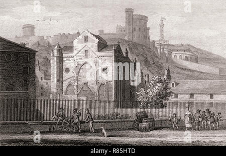 Calton Hill, Édimbourg, Écosse, 19e siècle, les vues à Edimbourg par J. & S. H. Storer Banque D'Images
