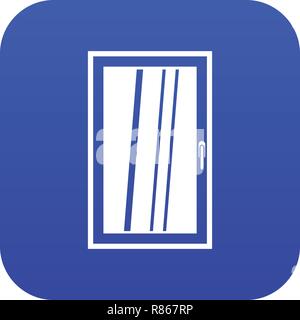 L'icône fenêtre blanc fermé bleu numérique Illustration de Vecteur