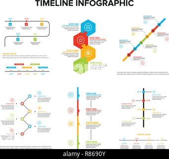 Design Infographie chronologie définie avec télévision style , le flux de travail ou diagramme de processus, l'ordinogramme, vector illustration Illustration de Vecteur