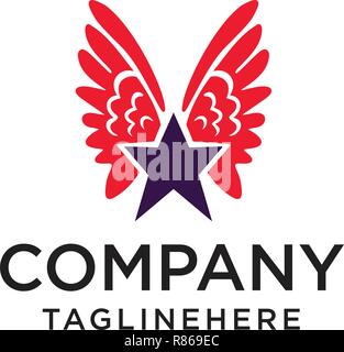 Star wing icône logo design elements Illustration de Vecteur