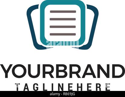 Pour l'icône des services de gestion de documents d'affaires modèle logo Vector Illustration de Vecteur