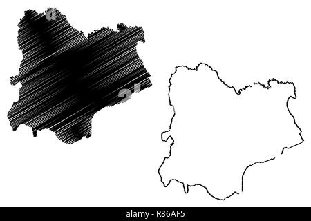 (Kirklareli Provinces de la République de Turquie) map vector illustration, scribble sketch carte Sg Kirklareli Illustration de Vecteur