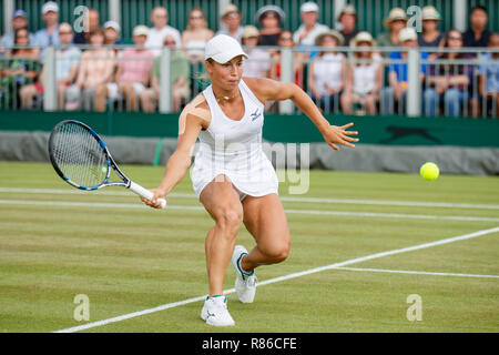 Yulia Putintseva du Kazakhstan pendant le tournoi de Wimbledon 2018 Banque D'Images