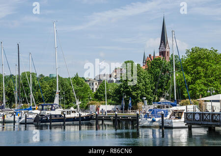 De nombreux sites dignes d'une destination touristique populaire de Flensburg. Flensburg est le commercial, culturel et touristique de la région. Banque D'Images