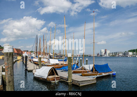 De nombreux sites dignes d'une destination touristique populaire de Flensburg. Flensburg est le commercial, culturel et touristique de la région. Banque D'Images
