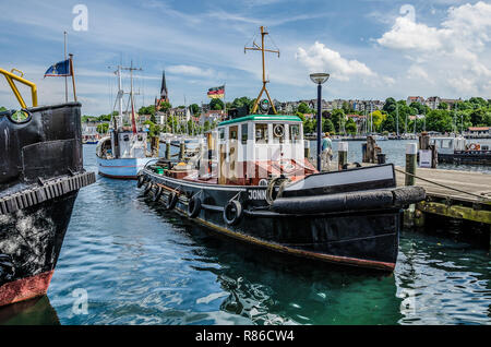 De nombreux sites dignes d'une destination touristique populaire de Flensburg. Flensburg est le commercial, culturel et touristique de la région. Banque D'Images