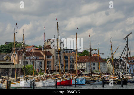 De nombreux sites dignes d'une destination touristique populaire de Flensburg. Flensburg est le commercial, culturel et touristique de la région. Banque D'Images
