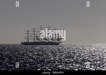 Royal Clipper Star Clipper du détroit de Bonafaccio Banque D'Images