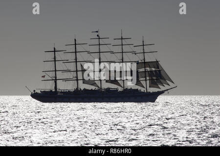 Royal Clipper Star Clipper du détroit de Bonafaccio Banque D'Images