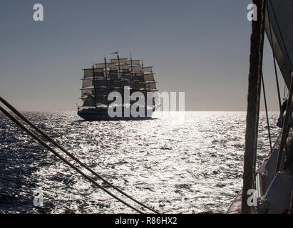 Royal Clipper Star Clipper du détroit de Bonafaccio Banque D'Images