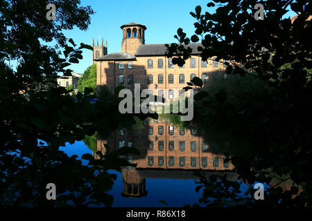 Le moulin à soie, un site du patrimoine mondial sur la rivière Derwent, le centre-ville de Derby, Derbyshire, Angleterre, RU Banque D'Images