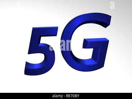 L'icône 5G. Les appareils mobiles d'entreprise de télécommunications réseaux web Banque D'Images