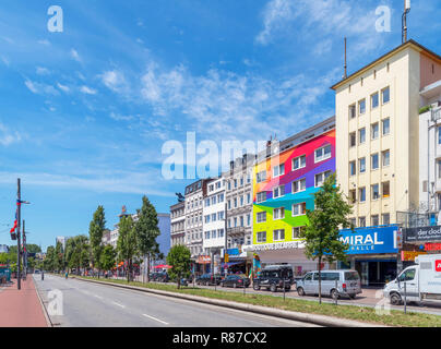 Le Reeperbahn, St Pauli, Hambourg, Allemagne Banque D'Images