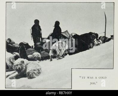 Cape-Adare Carsten-Borchgrevink Camp-Ridley-1899-de-chiens2. Banque D'Images