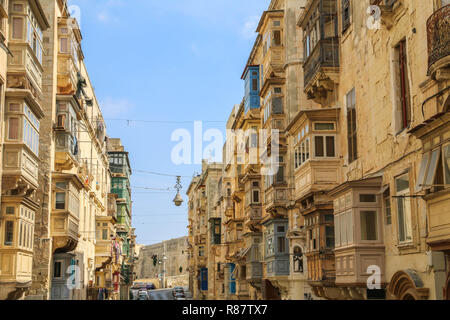 La Valette, Malte - photos Paysage urbain avec des bâtiments, des rues. Banque D'Images