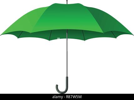 Parapluie vert vector illustration isolé sur fond blanc Illustration de Vecteur