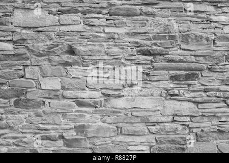 Texture très détaillés slim gris stone mur de briques. Banque D'Images